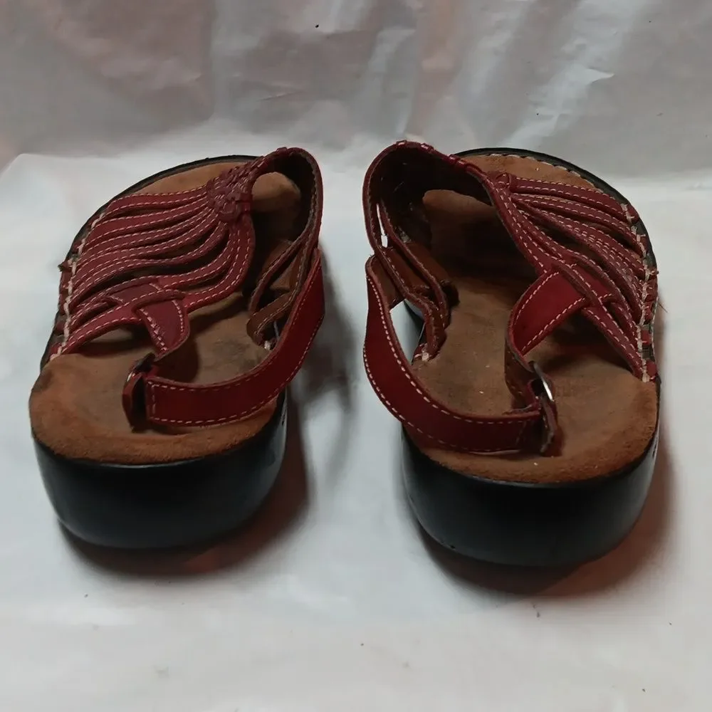 Naturalizer Comfort Women's Cinnamon Brown Hook And Loop Sandals Size 8.5M